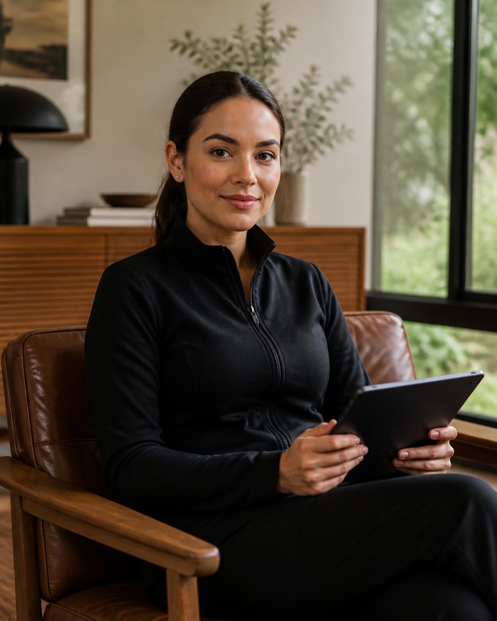 Solia mobile phlebotomist reviewing partner appointments on a tablet